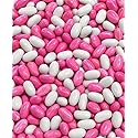Pink White Licorice Pastels Candy - 1 lb Fresh Bulk Bag of Soft Chewy Bite Size Candy Shell Licorice Pieces
