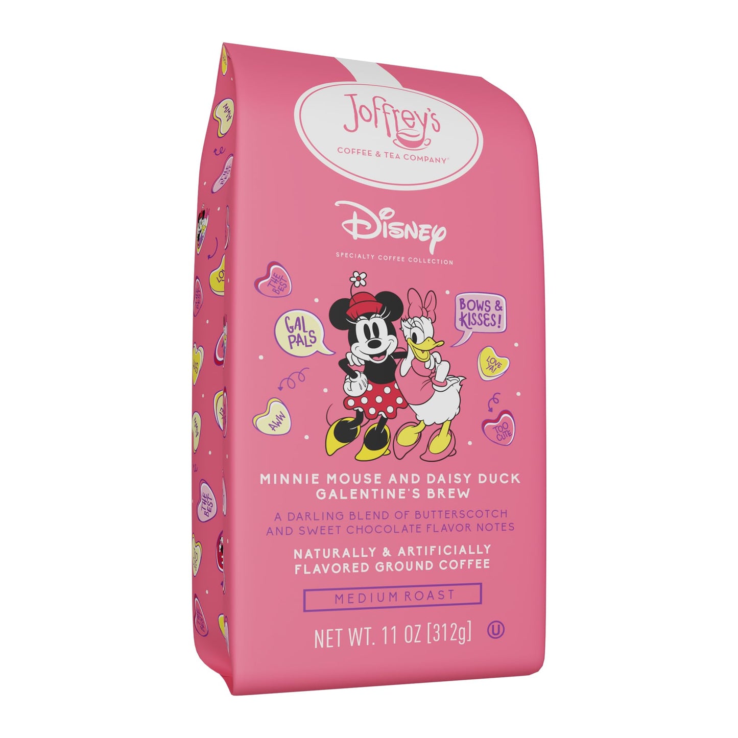 Joffrey’s Coffee - Disney Minnie Mouse and Daisy Duck Galentine’s Brew | Darling Blend of Butterscotch and Sweet Chocolate (Ground, 11oz)