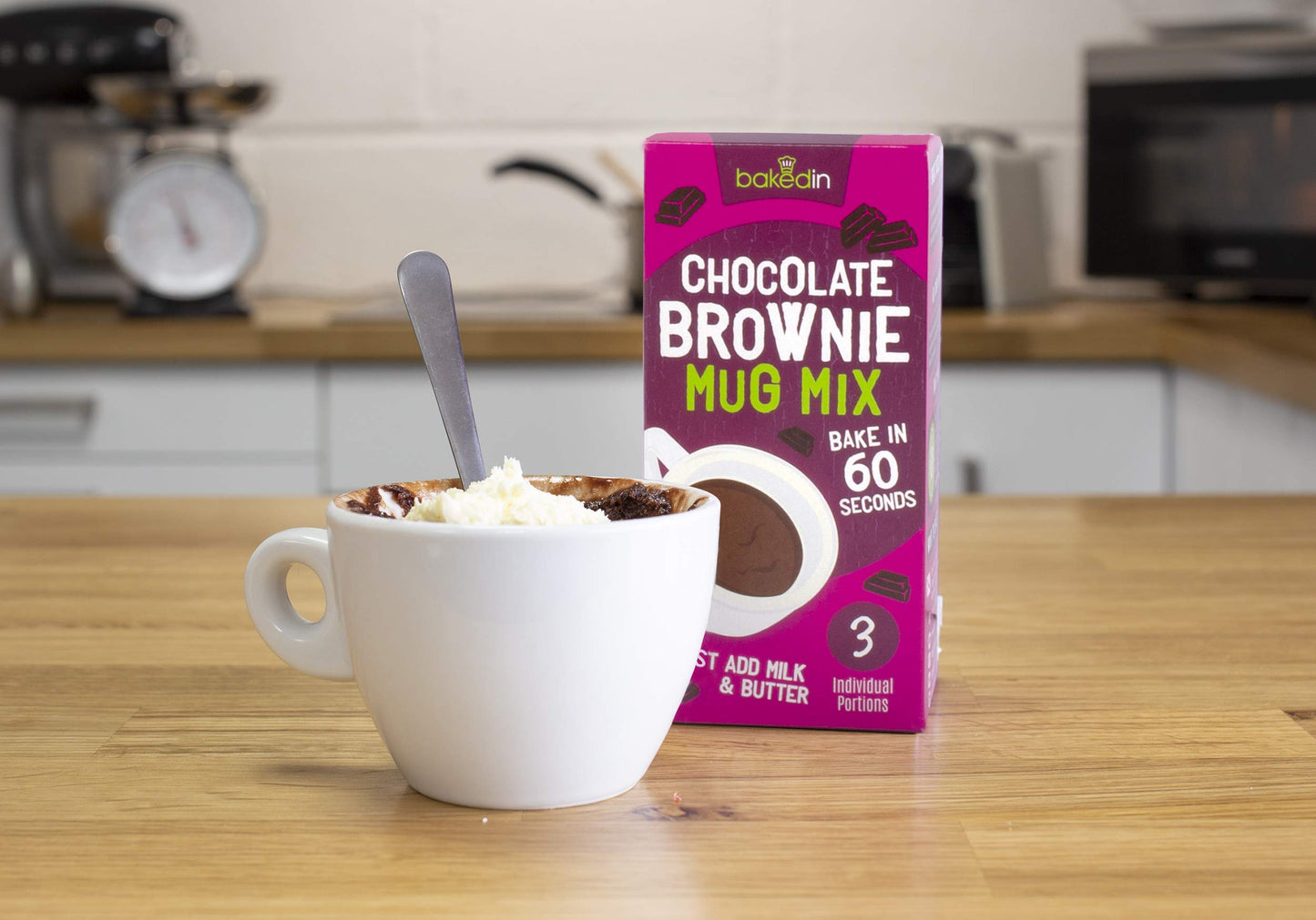 Bakedin 3pk Mug Cakes Belgian Chocolate Brownie Mix