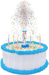 BEST PARTY EVER! Confetti Candle Cake Topper, Shower Your Cake in Edible Confetti Sprinkles, Fun Way to Celebrate Birthdays, Parties and More, 2-Pack