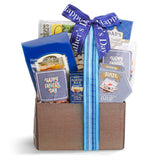 Beyond the Bow Gifts Snack & Savor Gift Basket Tote with Nuts, Cheese, Snacks, for Father's Day, Graduation, Birthday