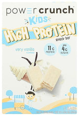 Power Crunch Kids High Protein Snack Bar, Very Vanilla, 5 Count, 5.65 Ounce (Pack of 6)