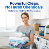 Earth Breeze Enzyme Laundry Booster Powder - 2lbs (64 Loads) - Powerful 4-in-1 Bio-Enzyme Formula Deep Cleans, Tackles Odors, Fights Stains