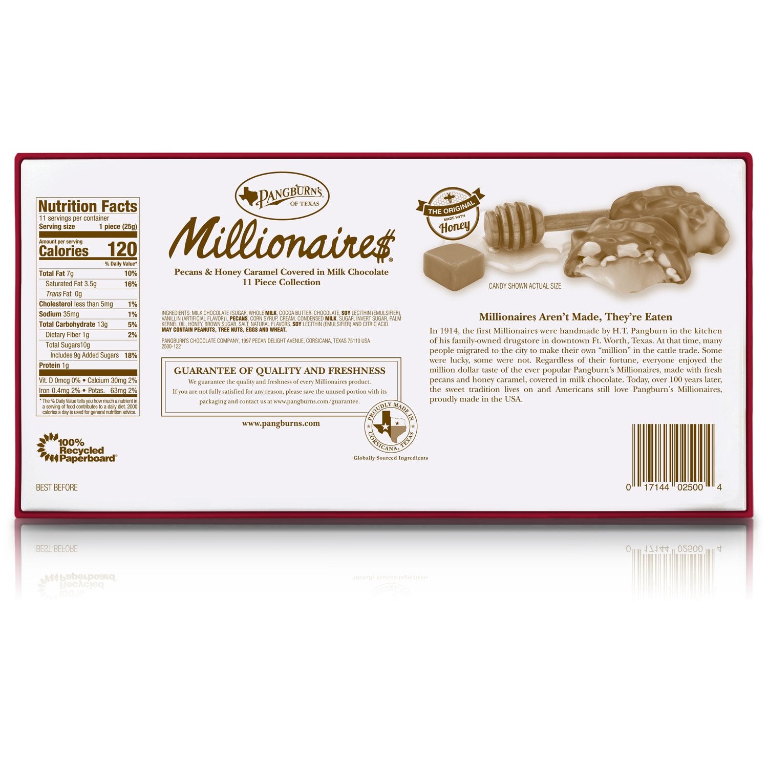 Pangburn's Millionaires Candy Box 9.75 Ounce Pangburn's Millionaires Candy Box 9.75 Ounce; Buttery Pecans, Creamy Caramel, Honey, and Mouthwatering