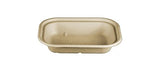 World Centric TR-SC-U8 100% Compostable Unbleached Plant Fiber 1 Compartment Trays, 17 oz., 8" x 6" x 1.5" (Pack of 400)
