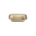 World Centric TR-SC-U8 100% Compostable Unbleached Plant Fiber 1 Compartment Trays, 17 oz., 8" x 6" x 1.5" (Pack of 400)