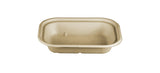World Centric TR-SC-U8 100% Compostable Unbleached Plant Fiber 1 Compartment Trays, 17 oz., 8" x 6" x 1.5" (Pack of 400)