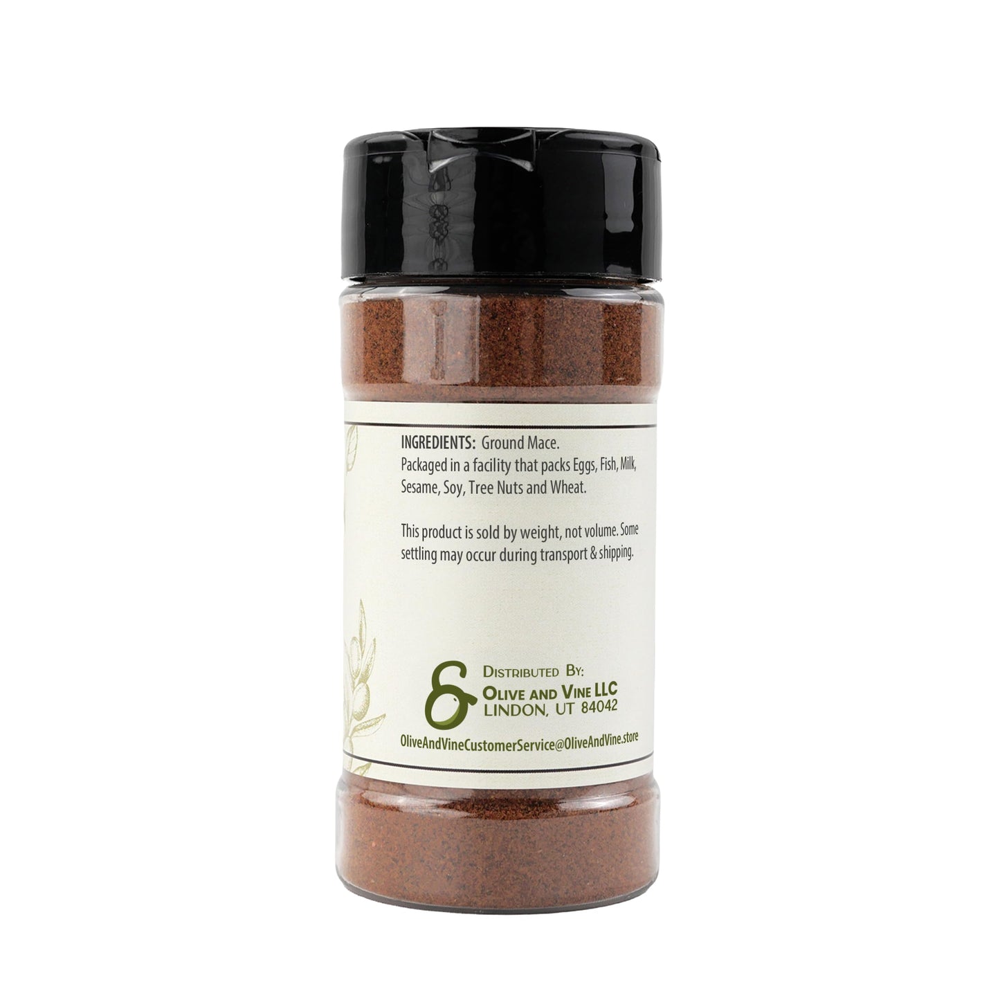 Olive & Vine Ground Mace, Warm Spice, For Baking & Sauces, Rich Tradition, Authentic Taste, For Global Recipes (2.4 Ounce)