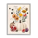 Stupell Industries Autumn Harvest Arrangement Pumpkin Pomegranate Fig Fruits, Design by Grace Popp