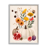 Stupell Industries Autumn Harvest Arrangement Pumpkin Pomegranate Fig Fruits, Design by Grace Popp