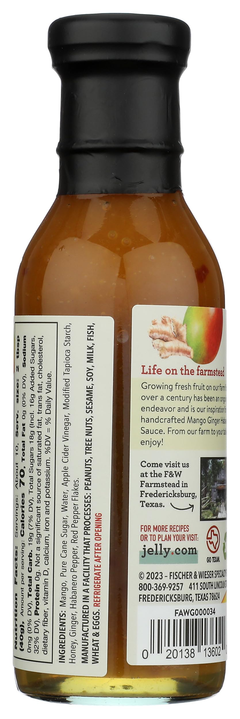 Fischer & Wieser, Spread Mango Ginger Habanero, 15.75 Ounce