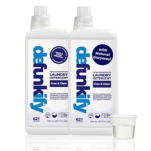 Laundry Detergent, 124 Load. Unscented Liquid Laundry Detergent Washing Soap for Sensitive Skin. ProvenSafe™ Fabric Stripper Cleaning Supply w/Odor