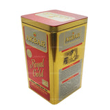 Akbar Royal Gold - Big Leaf OPA Ceylon Black Tea, Loose Leaf in Gold Tin, 250g | Smooth, Light Floral Aroma | Whole-Leaf Orange Pekoe A