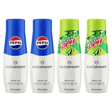 SodaStream Pepsi & MTN Dew Variety Pack, 440ml Pack of 4
