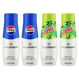 SodaStream Pepsi & MTN Dew Variety Pack, 440ml Pack of 4