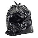 Commander 42 Gallon 3 MIL Black Contractor Bags With Hand Tie - 32" x 44" - Pack of 20 - For Industrial, Commercial, Janitorial, & Construction