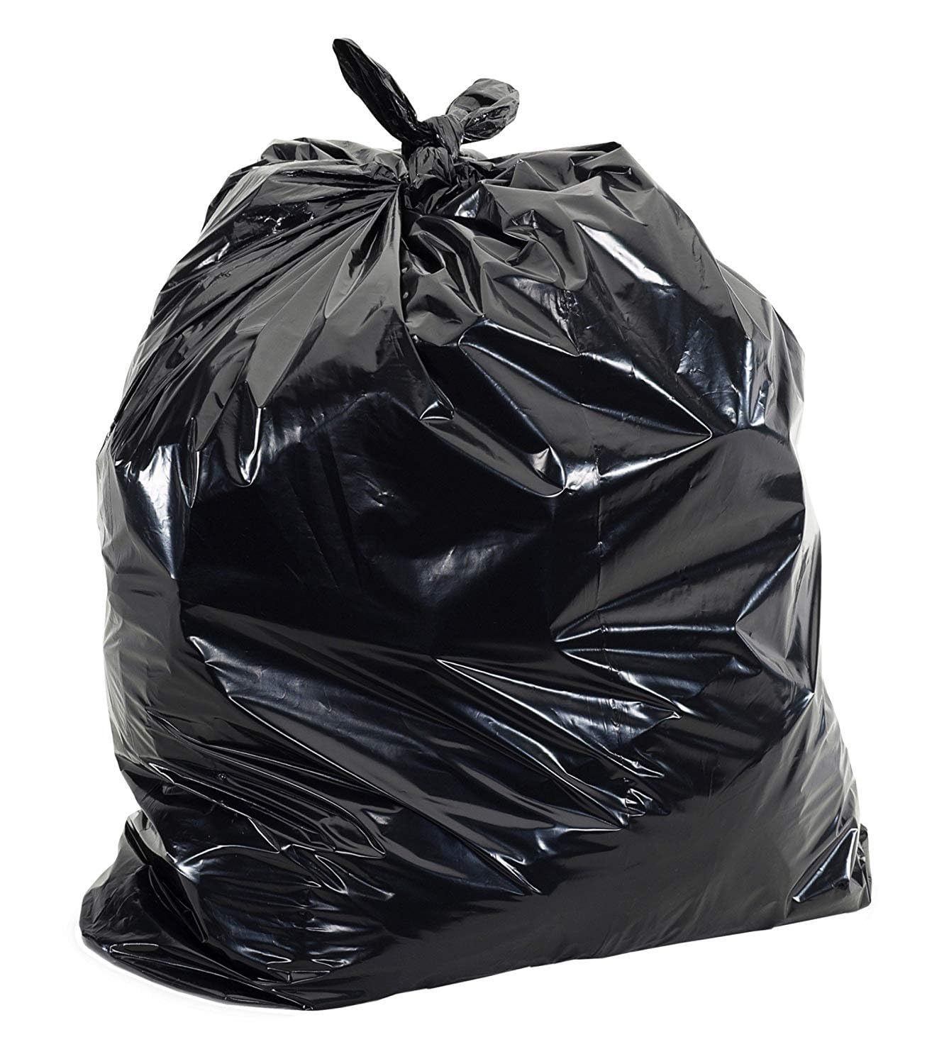 Commander 42 Gallon 3 MIL Black Contractor Bags With Hand Tie - 32" x 44" - Pack of 20 - For Industrial, Commercial, Janitorial, & Construction