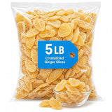 Crystallized Ginger Slices, Sweet & Spicy Dried Ginger Treat, 5 lb
