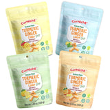 CORNICHE Sugar Free, Turmeric Ginger Candy Chewy, 4 Flavor Mix "Orange, Lemon, Mint And Mango". (Pack of 1)