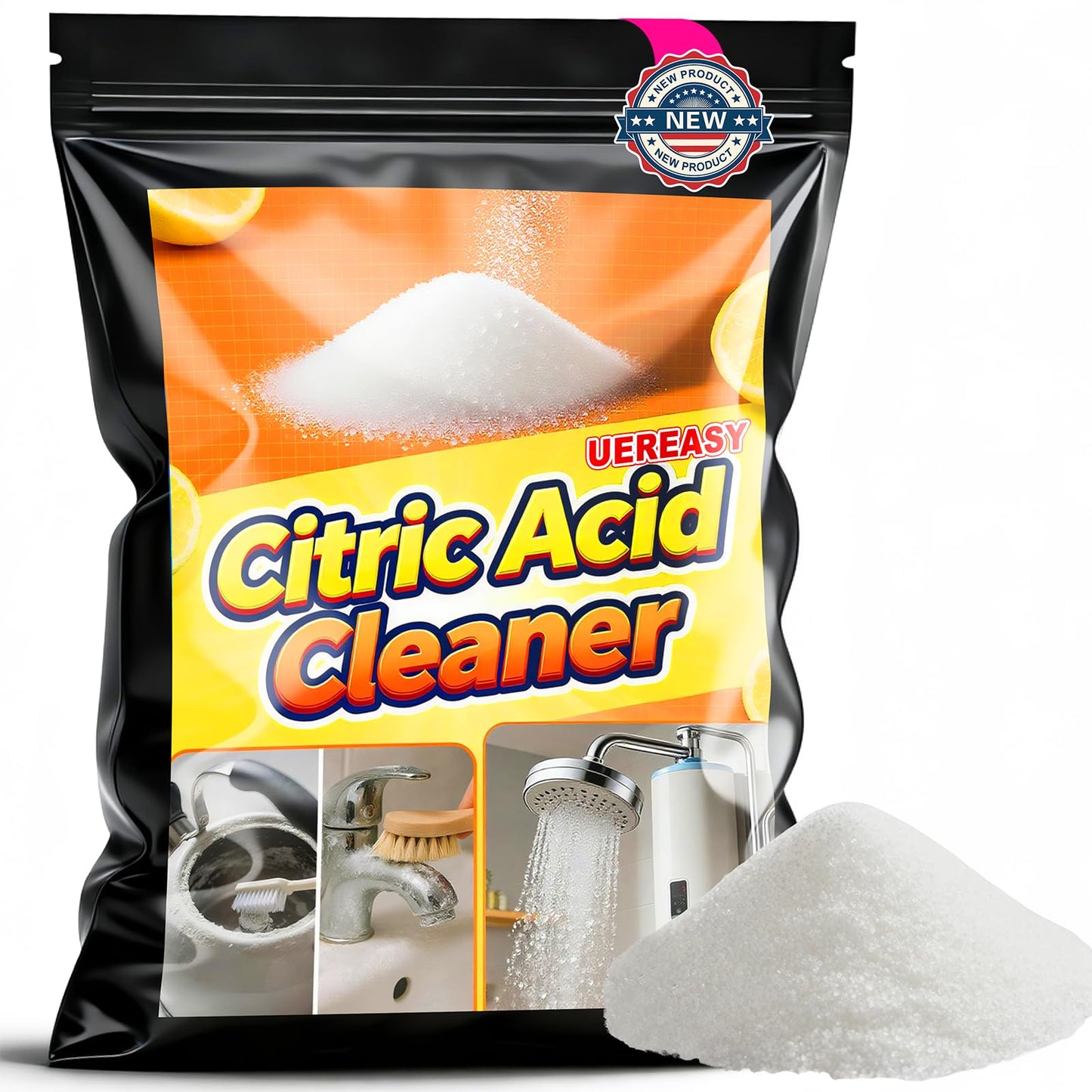 uereasy Distiller Descaler Citric Acid Cleaner, 1 Lb Bulk for Cleaning Water Distillers, Pure Citrus Acid Crystals Universal Residue Descaling