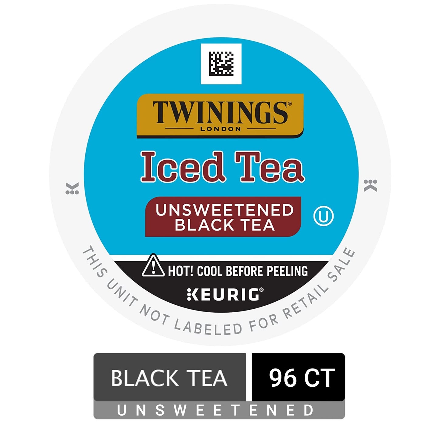 Twinings Iced Tea Unsweetened Black Tea K-Cup Pods for Keurig, Caffeinated, Refreshing, Smooth, Black Tea, 24 Count (Pack of 4)