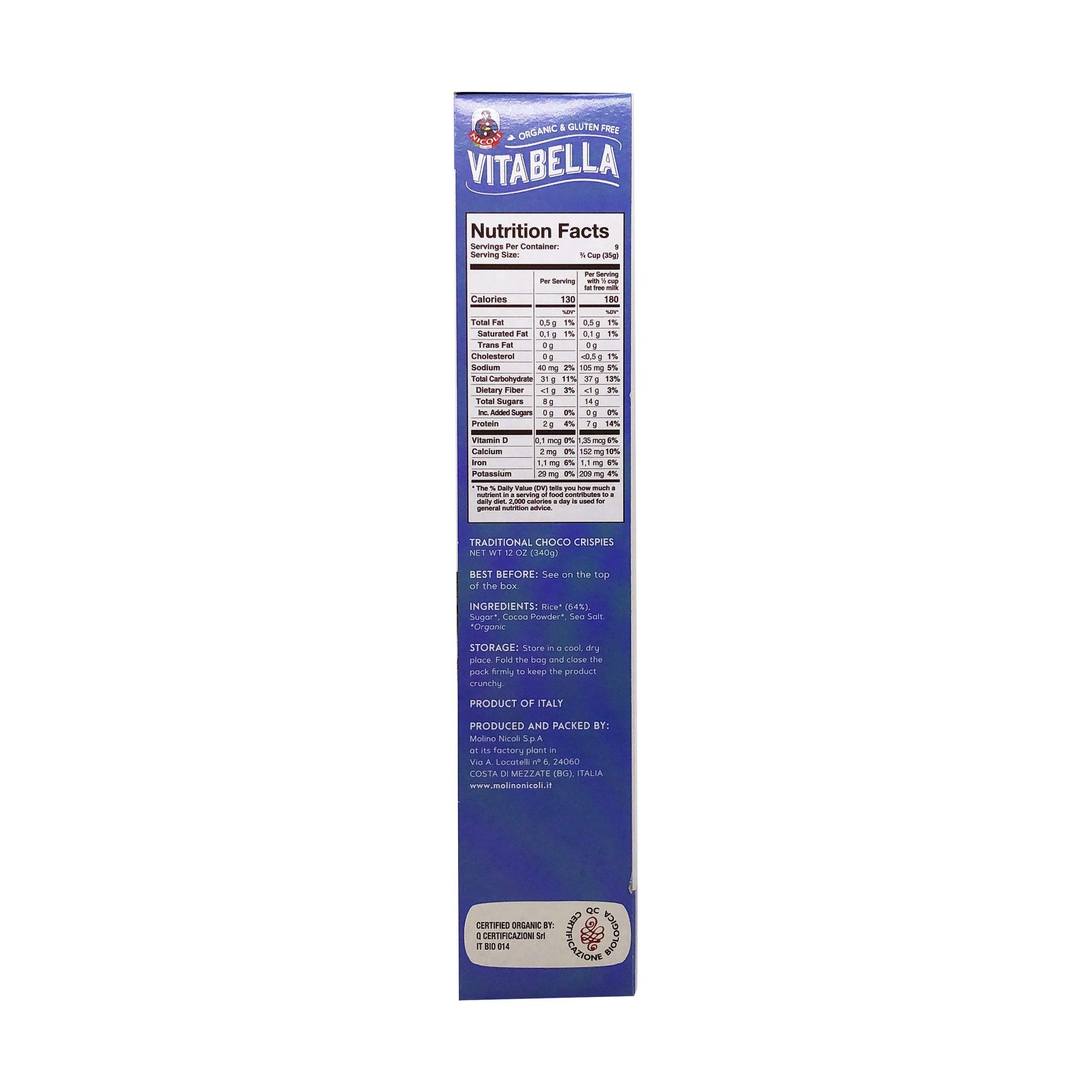 Vitabella Organic Traditional Chocolate Crispies, 12 OZ
