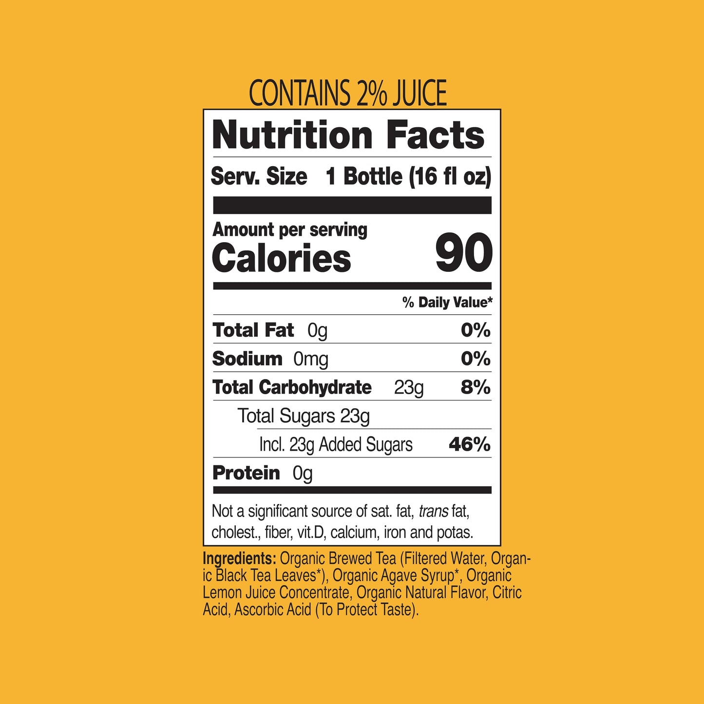 Just Ice Tea Organic Iced Tea, 16 Fl Oz Glass Bottles (Half Tea & Half Lemonade, Pack of 12)