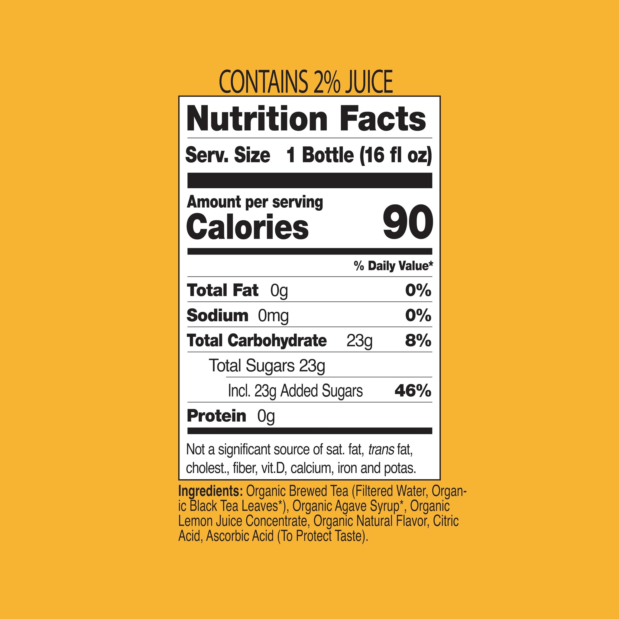 Just Ice Tea Organic Iced Tea, 16 Fl Oz Glass Bottles (Half Tea & Half Lemonade, Pack of 12)