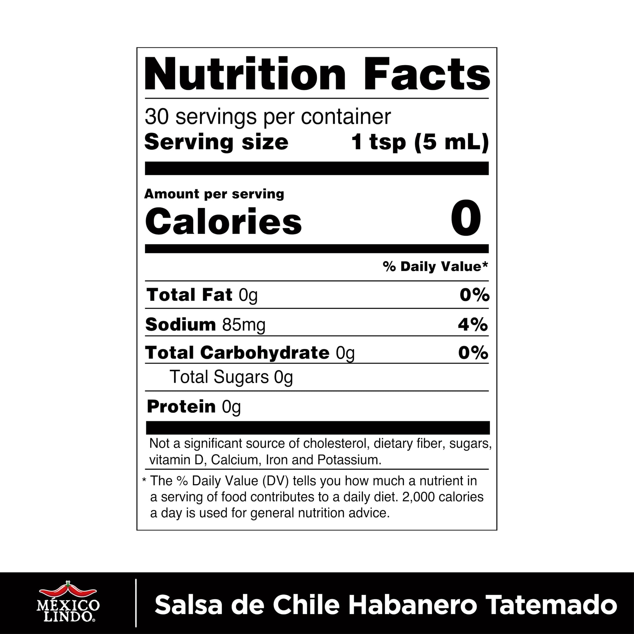 Mexico Lindo Habanero Hot Sauce Xxxtra Hot | 83,200 Scoville Level | Mix of Habanero, Tatemados & Spices | Perfect for Quesadillas, Soups & Nachos | 5
