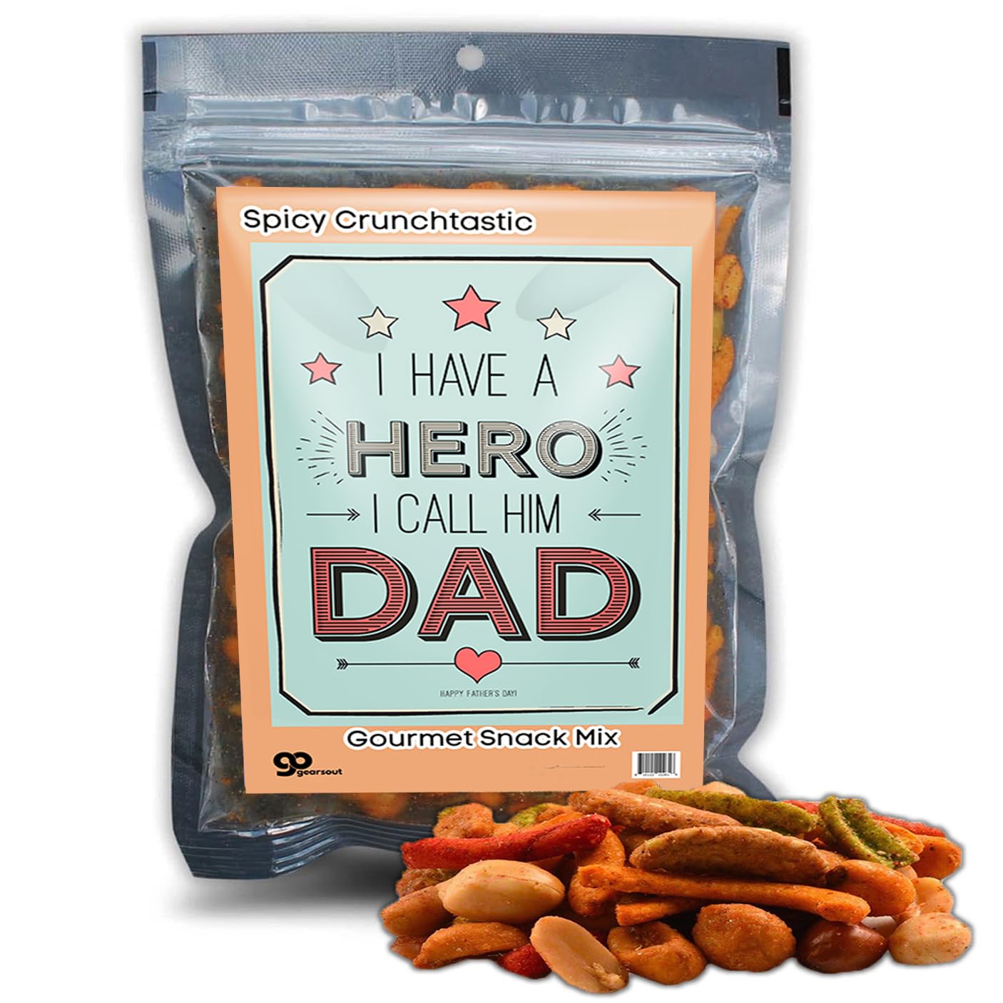 Hero Called Dad Snack Mix - Delight Crunchy Nuts - Father's Day Gift - Irresistible Blend for Dads with a Taste for Adventure