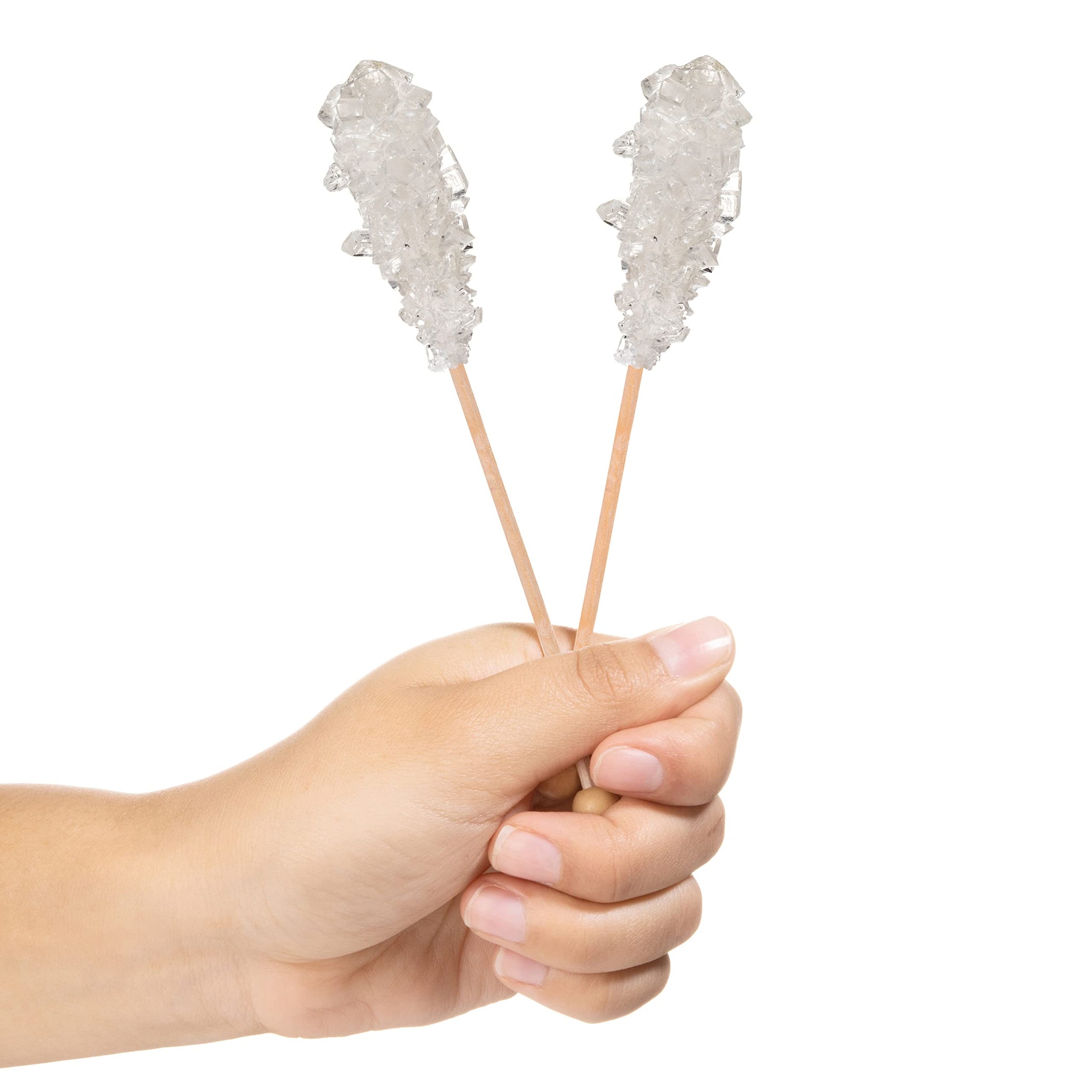 Candy Envy - White Café Sugar Sticks Mini Rock Candy - 18 Individually Wrapped Sugar Stirrer - Original Sugar Flavored