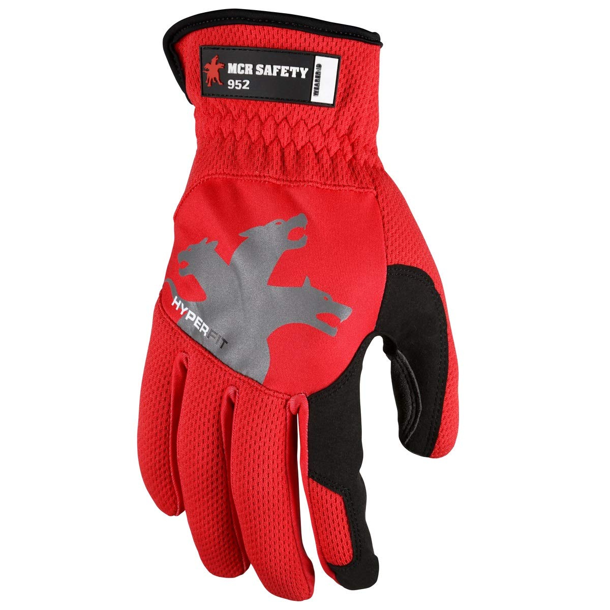 MCR Safety 952M HyperFit Mechanics Work Gloves, Synthetic Leather Palm Reflective Logo on Super