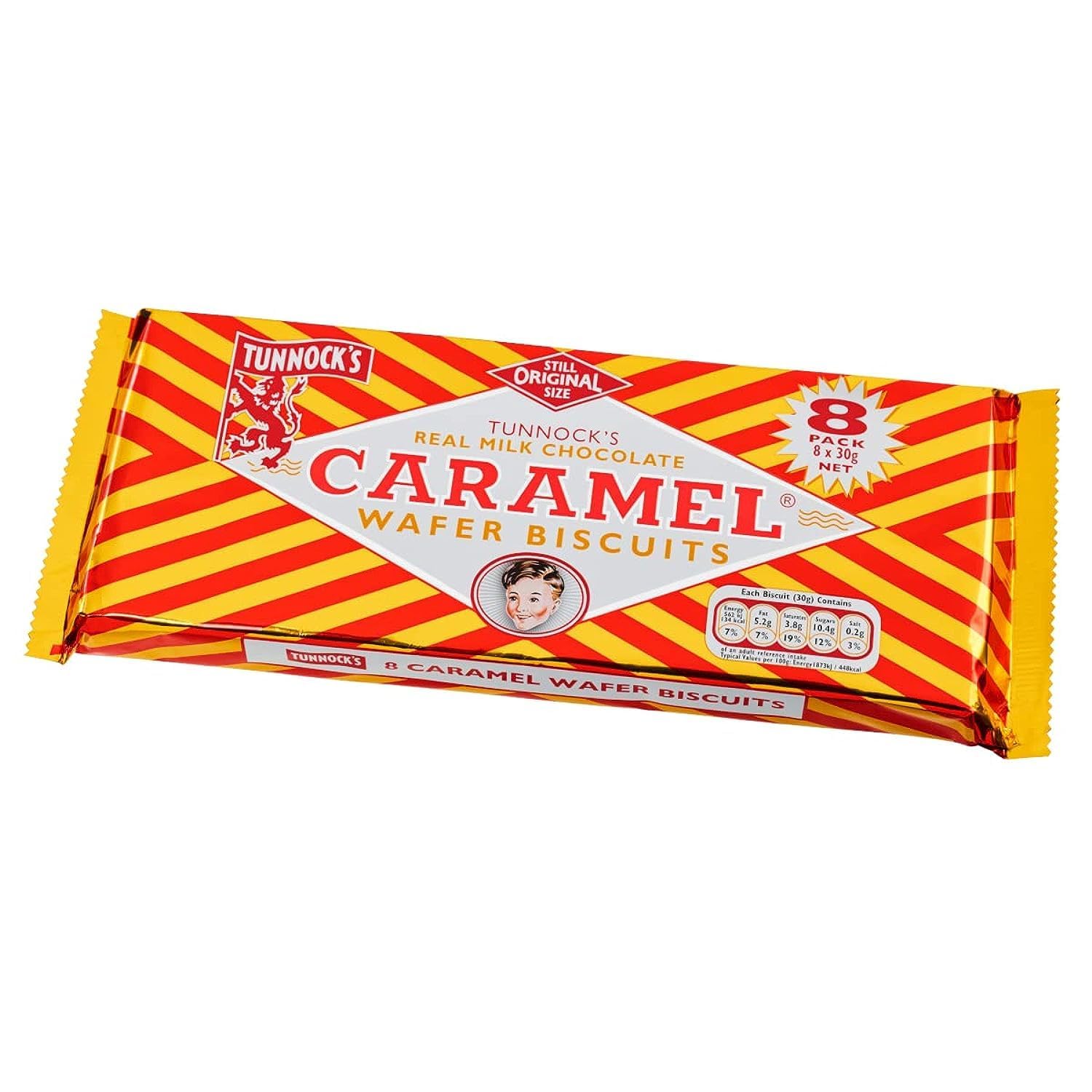 Tunnock's Milk Chocolate Wafers 8.46 oz (Pack of 1)