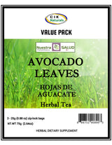 Avocado Tea Leaves Herbal Infusion Hojas de Aguacate Te Value Pack (75g) 100% Natural Caffeine Free
