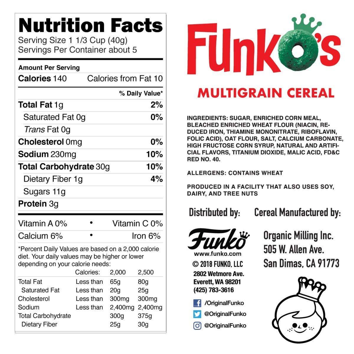 Funko's Cereal: Santa Freddy Funko with Pocket POP! Funko Exclusive