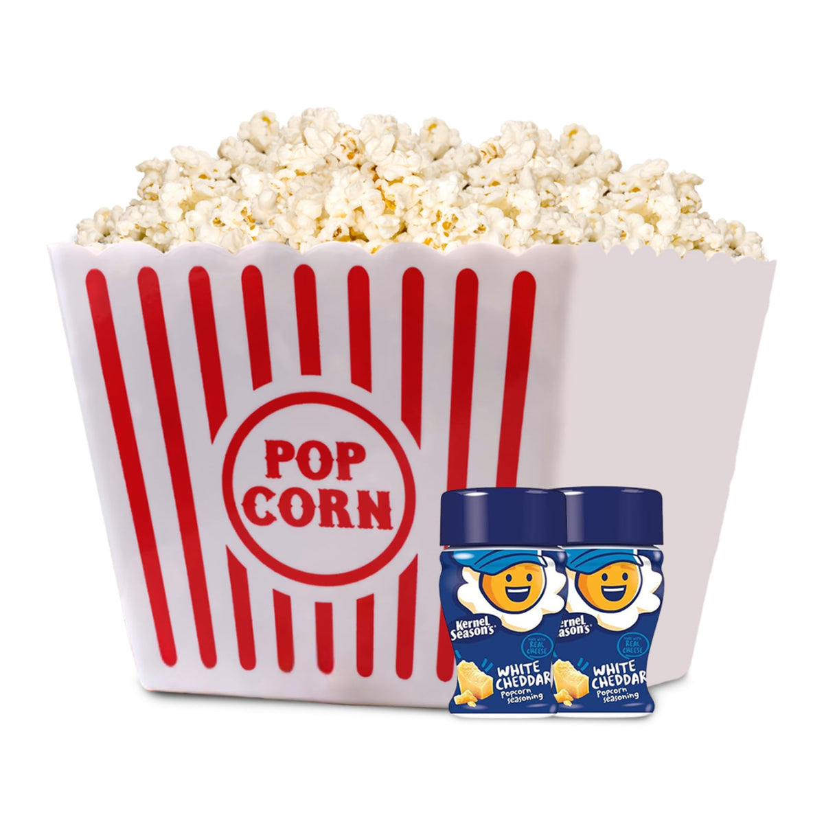 Movie Night Popcorn Gift Basket with White Cheddar - Perfect for a Cozy and Fun Evening at Home or the Theater with Family and Friends