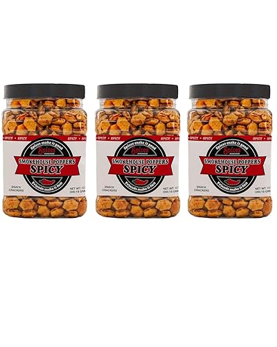 Smokehouse Crackers "Poppers" Spicy, 12 oz Jar (1, 2, or 3 ct) (3)