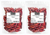 Natruen Whole Dry Szechuan Chinese Red Chili Pods 4 Oz (Pack of 2), Mild, Facing Heaven Chili, Spicy Sichuan Dried Red Hot Chilies for Chili Oil