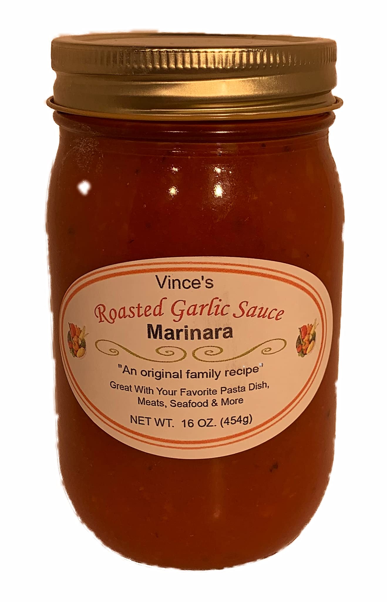 Vince's Italian Gourmet Roasted Garlic Marinara, 1-16 Oz Jar