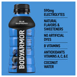 BODYARMOR Sports Drink, Blue Raspberry, Electrolyte Drink Hydration, 12 Fl Oz Bottles (8 Pack), Flavored Coconut Water with B Vitamins & Antioxidants