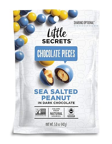 Little Secrets, Candy Chocolate Dark Salted Peanut, 5 Ounce (Pack of 1)