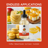 Dolce Flav Mango Extract - 2 Ounce Water-Soluble Multipurpose Flavoring Ideal for Baked Goods, Beverages, Coffee, Desserts & Ice Cream - Mango Essence