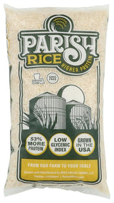 Parish White Rice - High-Protein Rice with Low Glycemic Index - Locally Grown Long-Grain White Rice - Made in the USA - Rich Nutrient Content - Ideal for Curry, Desserts, Stir-Fry - 2lb Bag