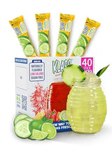 Klass Aguas Frescas, Powdered Drink Mix, 40 Singles Zero Sugar & Caffeine-Free Powder Packets, Water Drink Mix, Flavor: Cucumber Limeade - 5 Calories