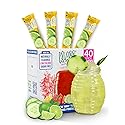 Klass Aguas Frescas, Powdered Drink Mix, 40 Singles Zero Sugar & Caffeine-Free Powder Packets, Water Drink Mix, Flavor: Cucumber Limeade - 5 Calories