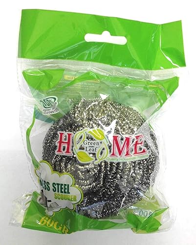 Uniware Heavy Duty Stainless Steel Metal Scourer for All Kitchen Use, 1-Pack (60g)