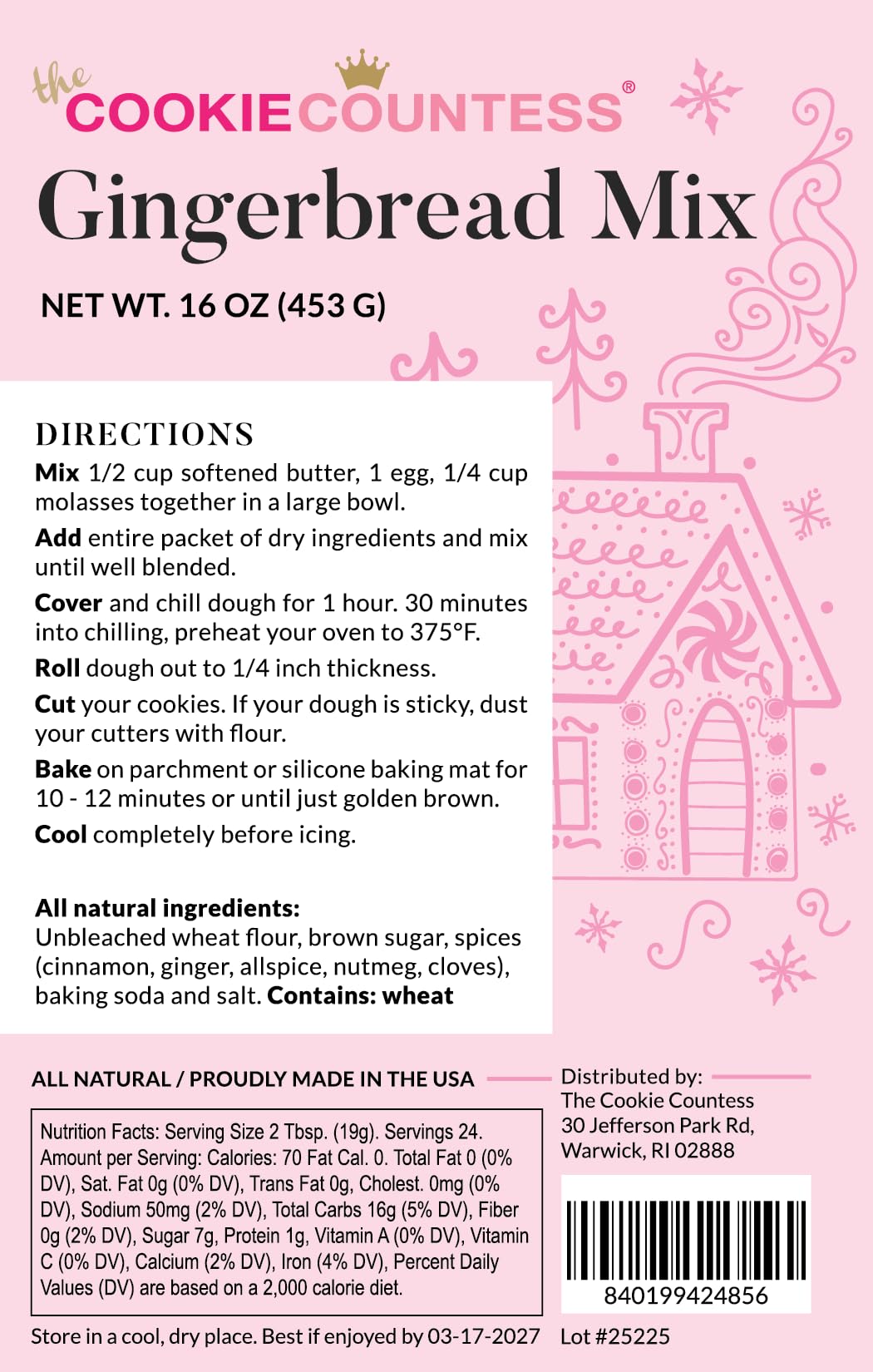 The Cookie Countess Gourmet Gingerbread Cookie Mix