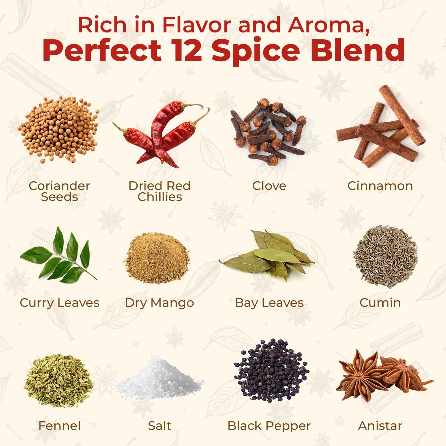 SWAD 12-Spice Garam Masala Powder (100g) 3.5oz - Authentic Indian Cooking Spices for Multiple Dishes - All Natural, Salt-Free | Vegan | No Colors |