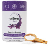 AspenClean | Laundry Powder + Booster 2-in-1 | Lavender | 55 Loads | Hyper Concentrated | Stain & Odor Removal Enzyme Booster | Non - Toxic | 100%