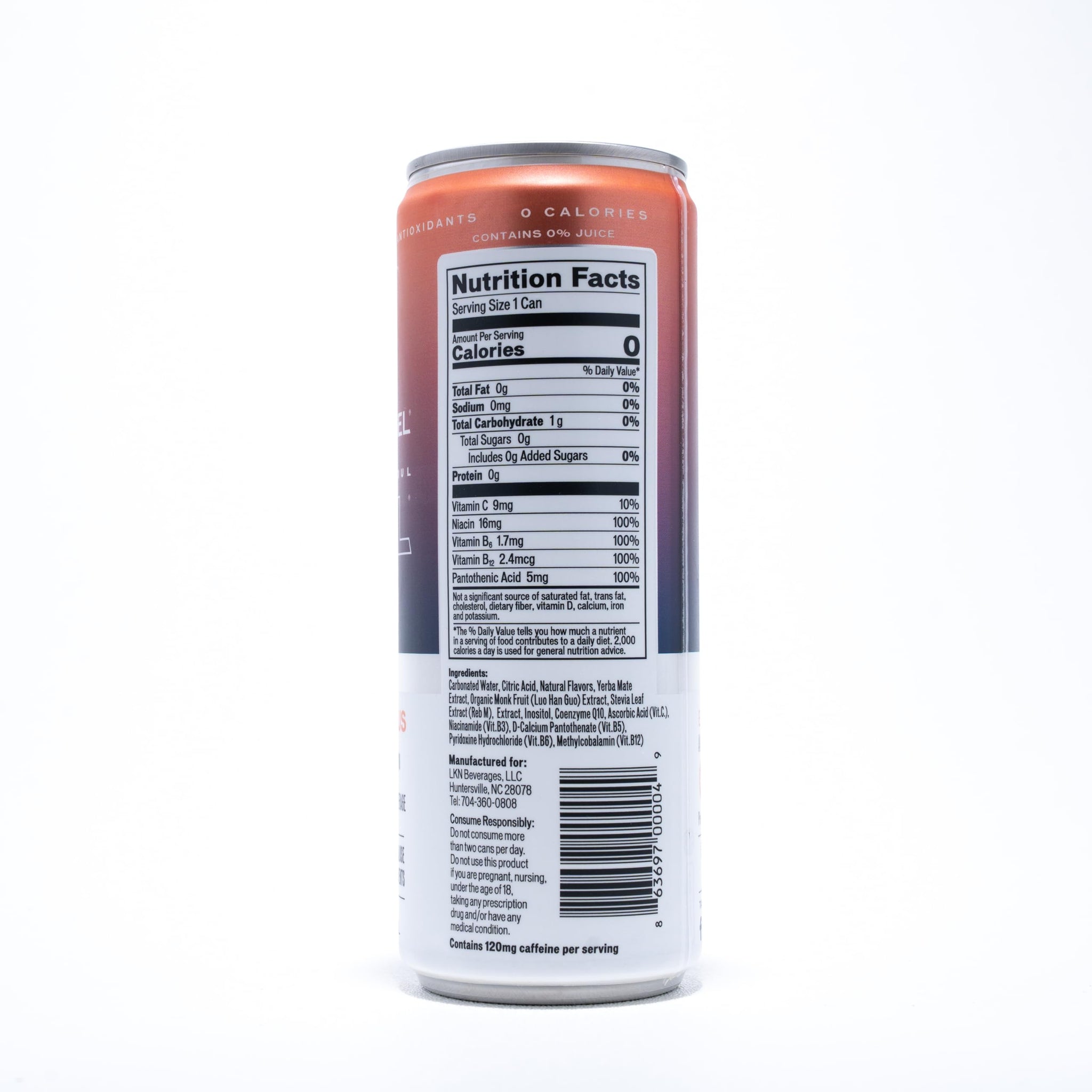 Angry Angel Peach Ginger Natural Energy + Focus Drink (12 count) - Zero Sugar - Natural Caffeine from Yerba Mate - CoQ10 - B Vitamins - 12 oz Cans